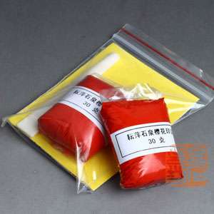 Seal ink in packets.