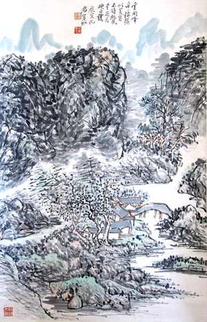 A painting by Huang Binhong.