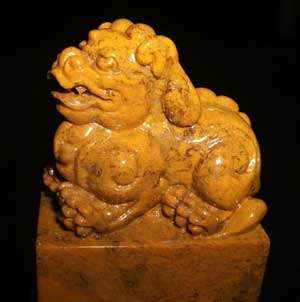 Carving on the top of a seal